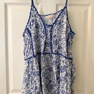 Knox Rose Blue and White Floral Shirt